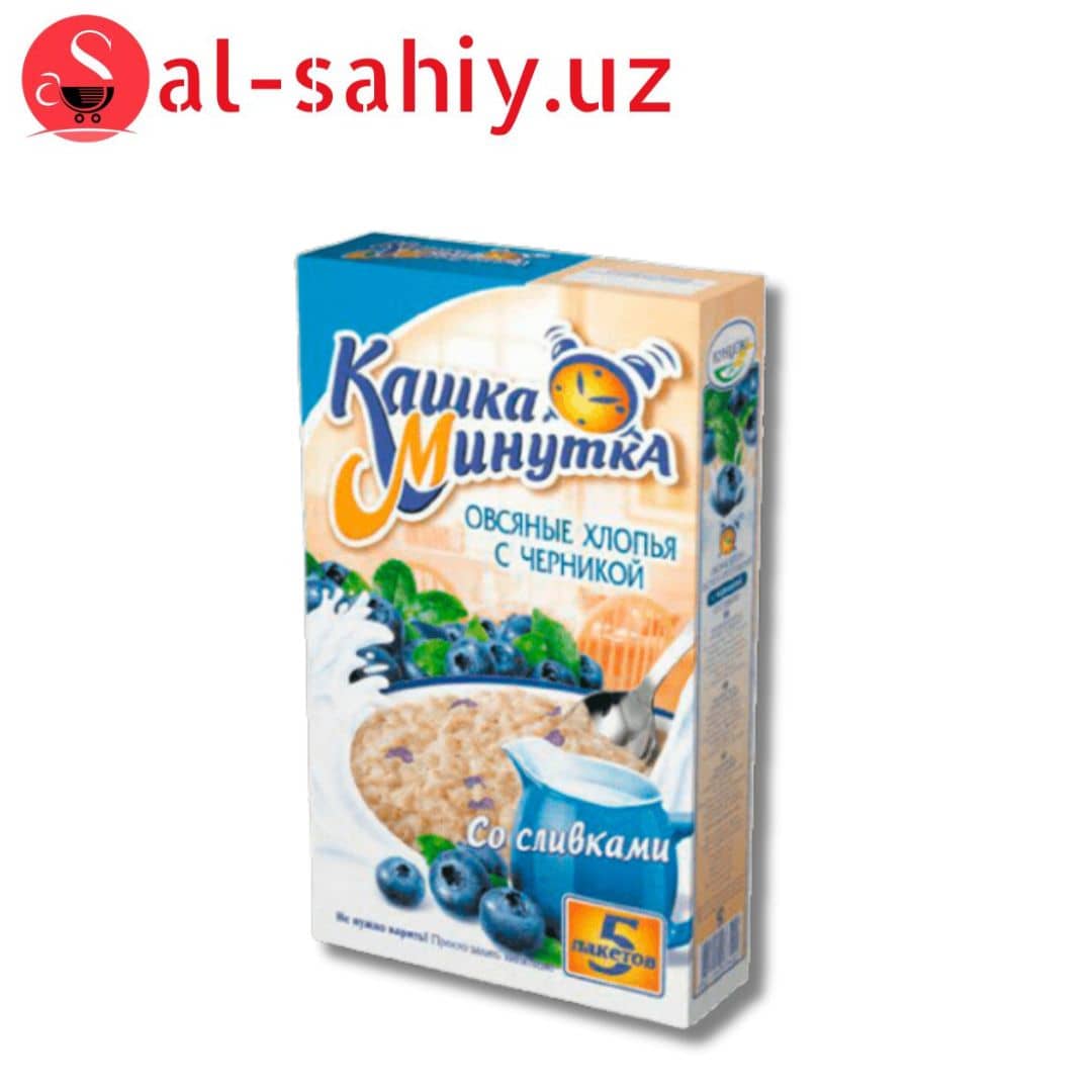 Кашка Минутка Овсяные Хлопья с Черникой 215гр 1