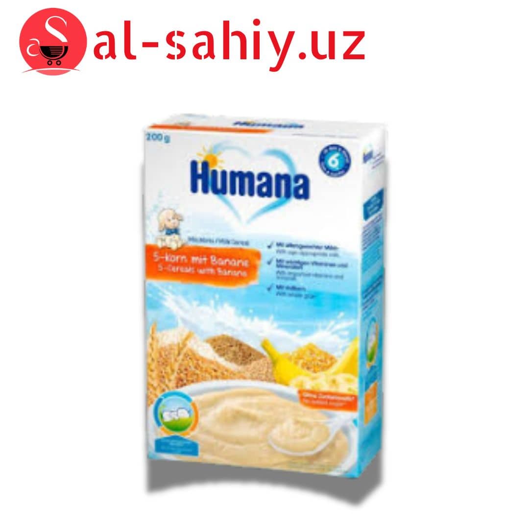 Humana MB 5KB Молочная каша 5 злаков с бананом 200гр 1