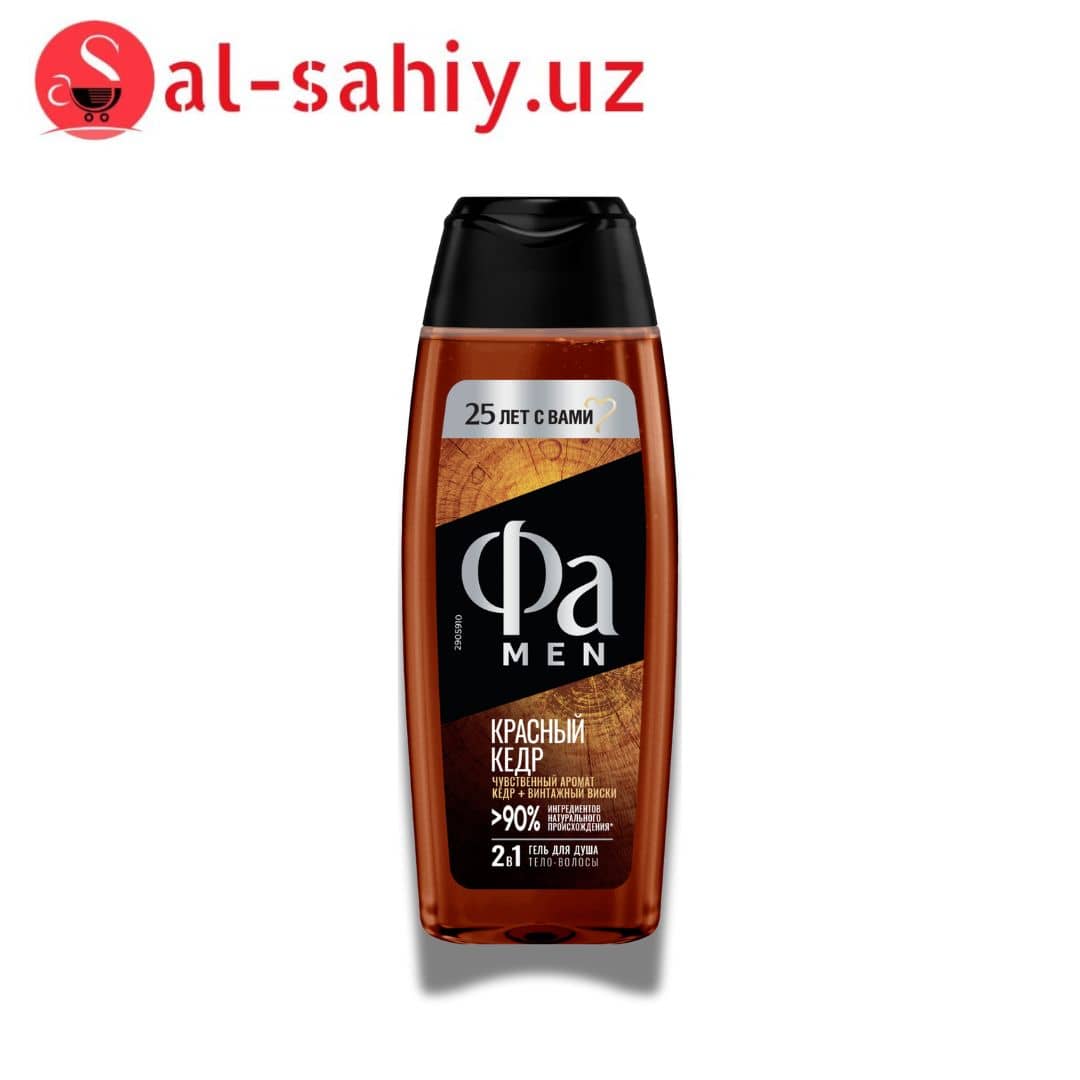 FA MEN Гель для душа Red Cedarwood кедр и винтажный виски 2в1 250мл 1