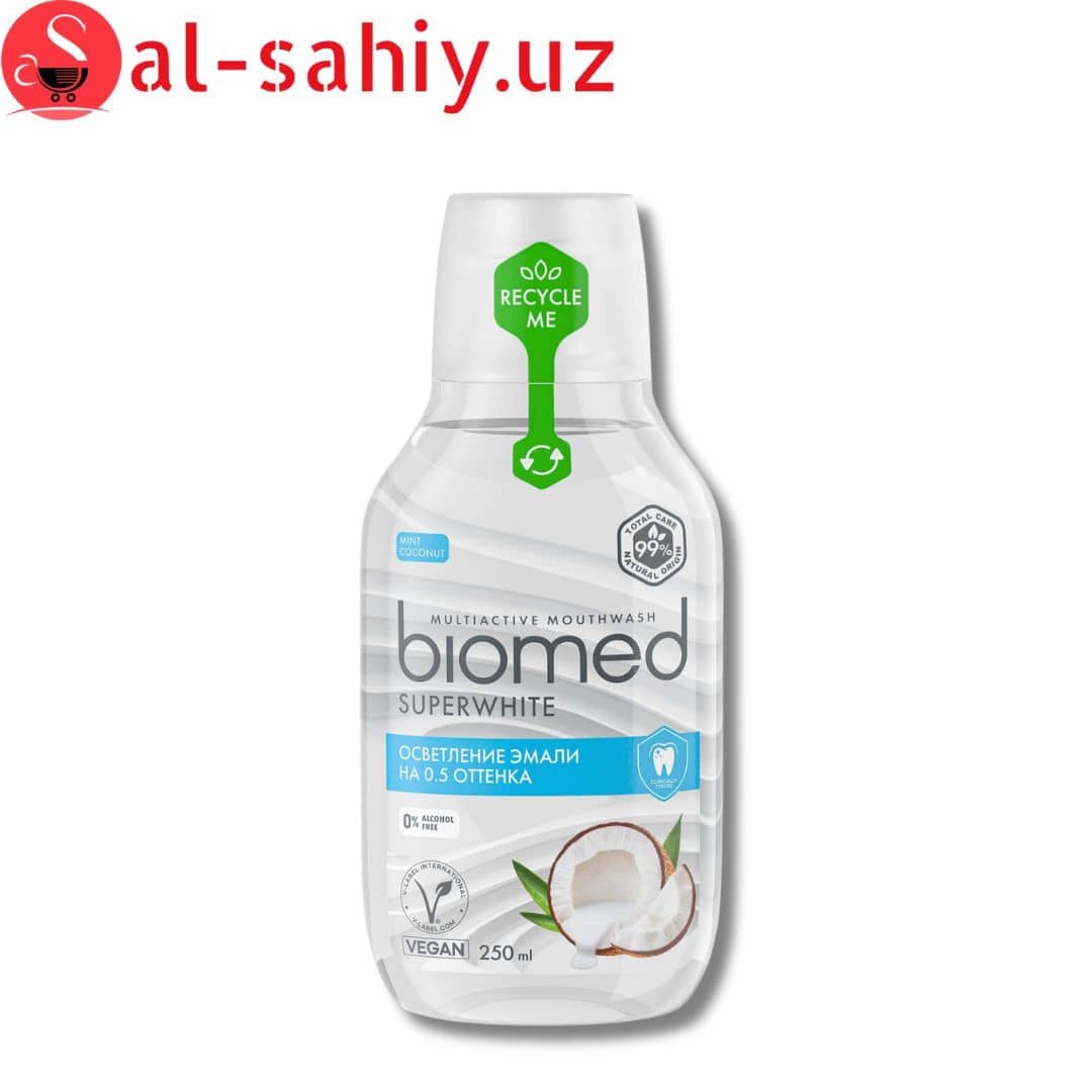 Ополаскиватель для полости рта BIOMED SUPER WHITE , 250 мл. 1
