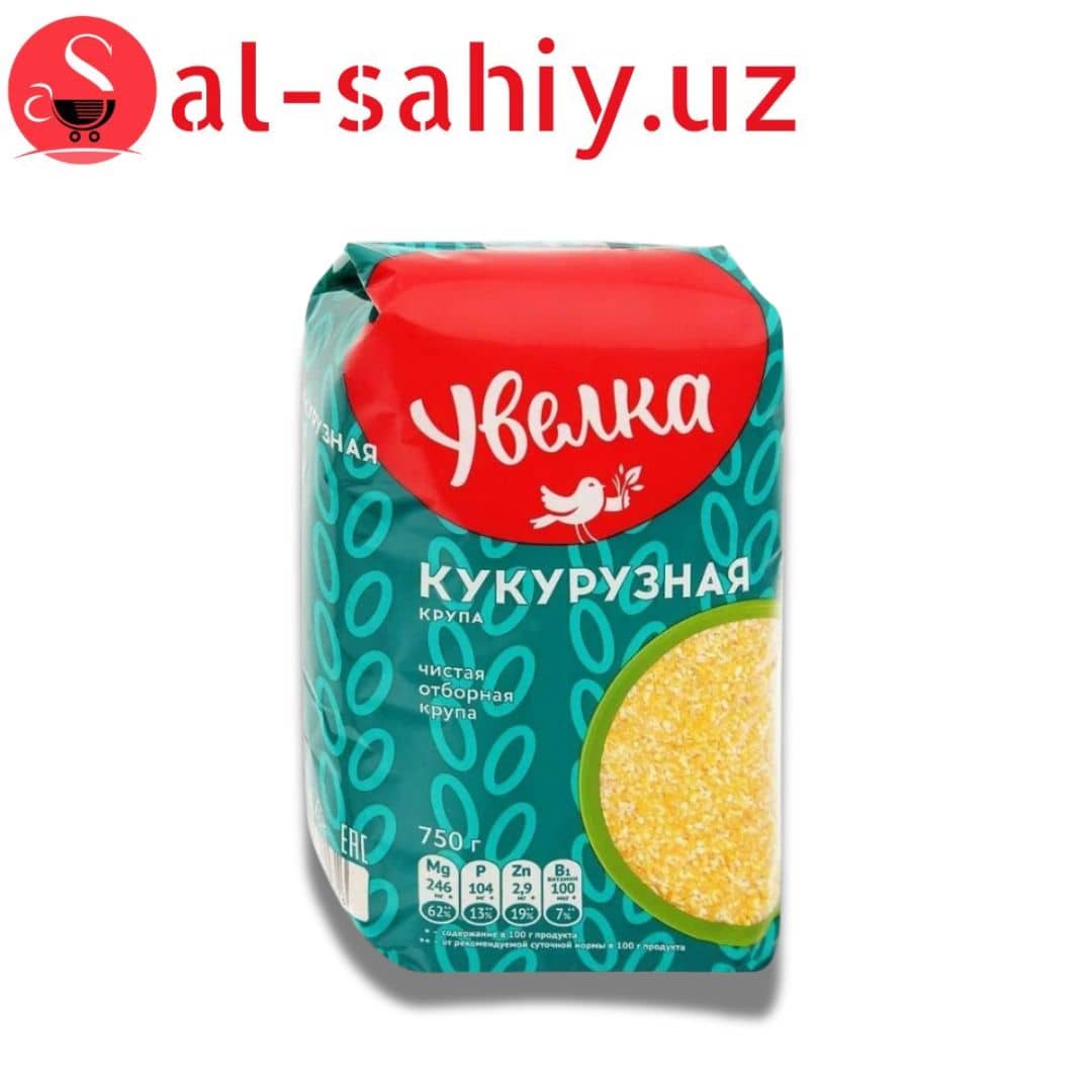 Крупа кукурузная "Увелка" 750г м/уп - Штрих-код: 4607016244716 1