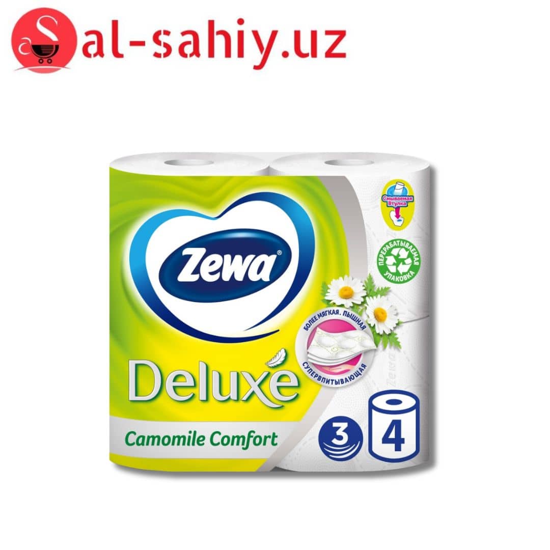 Туалетная Бумага Zewa Deluxe Ромашка 3сл 4рул 1