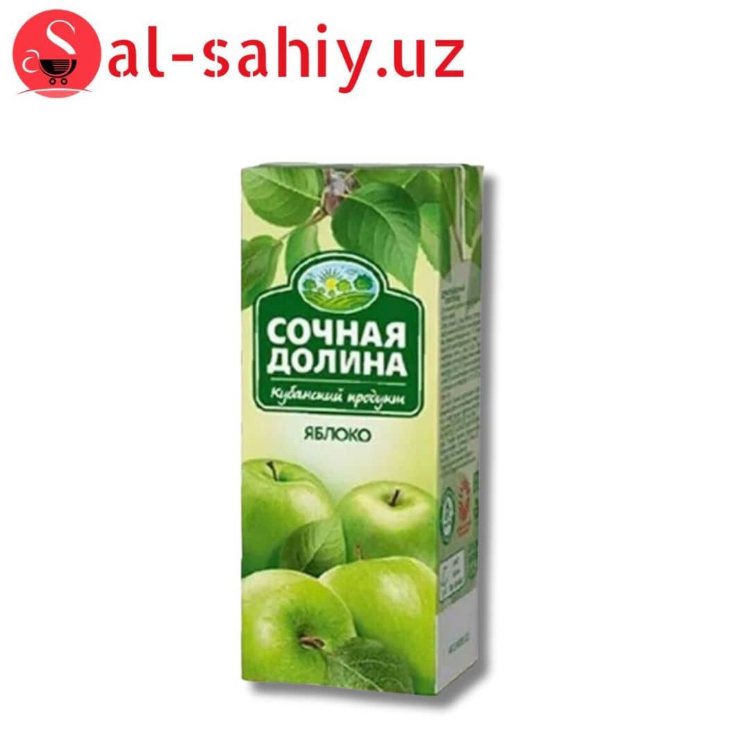 Сок Сочная Долина Без сахара "Яблоко" 0,2л 1