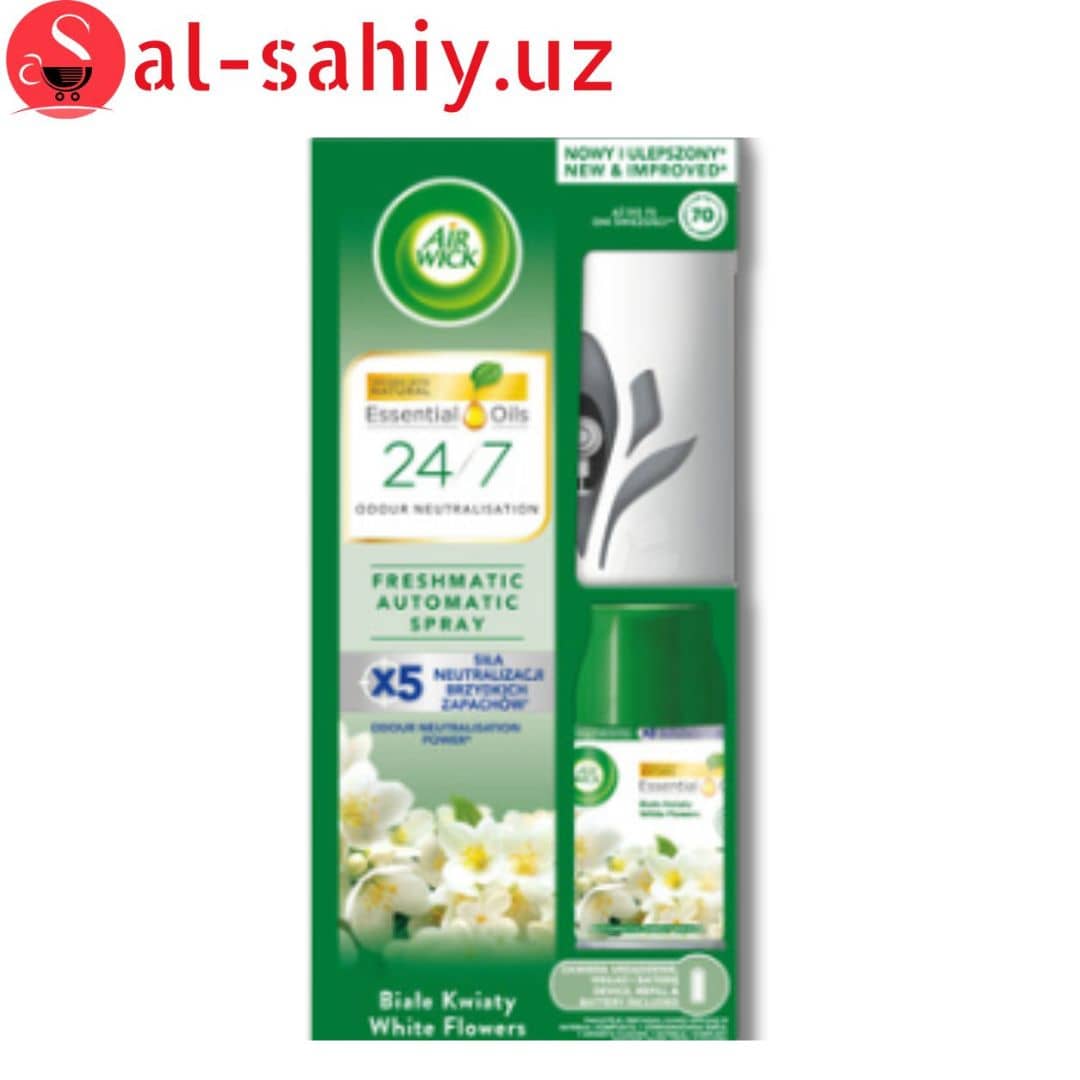 Автоматический аэрозольный освежитель воздуха Air Wick Freshmatic Райские цветы 1