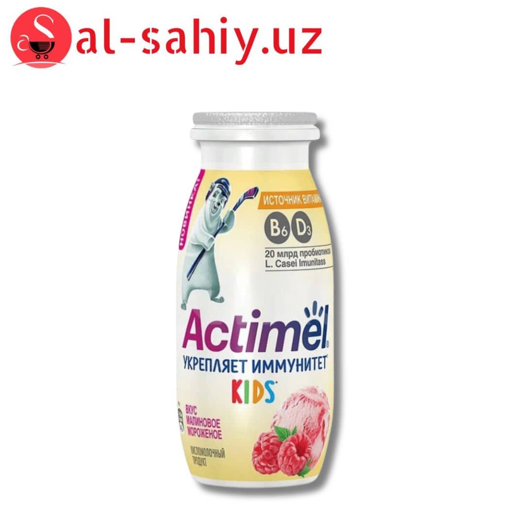Кисломолочный напиток детский Actimel малиновое мороженое с 3 лет 1,5% (95 мл) 1