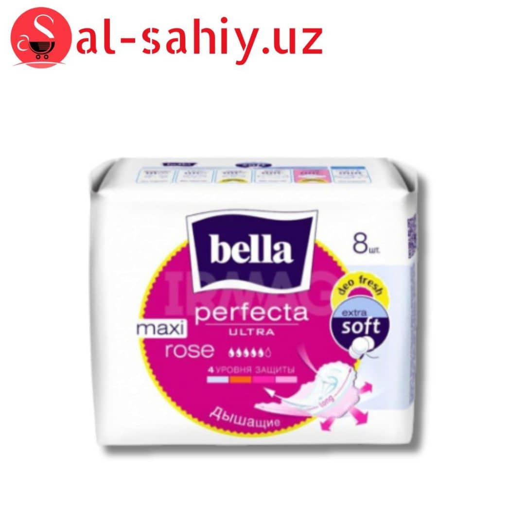 Bella прокладки женские супертонкие "Perfecta Ultra Maxi" Rose Deo Fresh 16шт 1