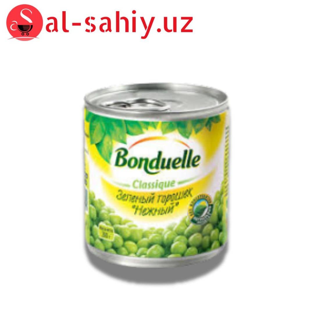 Зеленый горошек "Нежный" "Bonduelle" 200гр ж/б 1