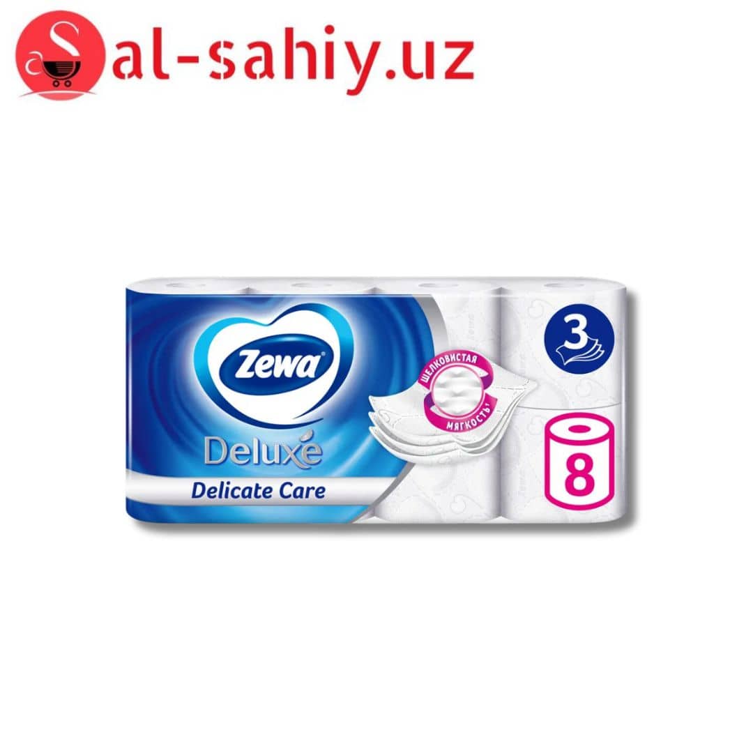 Туалетная бумага Zewa Deluxe белая 3 слоя 8 рулонов 1