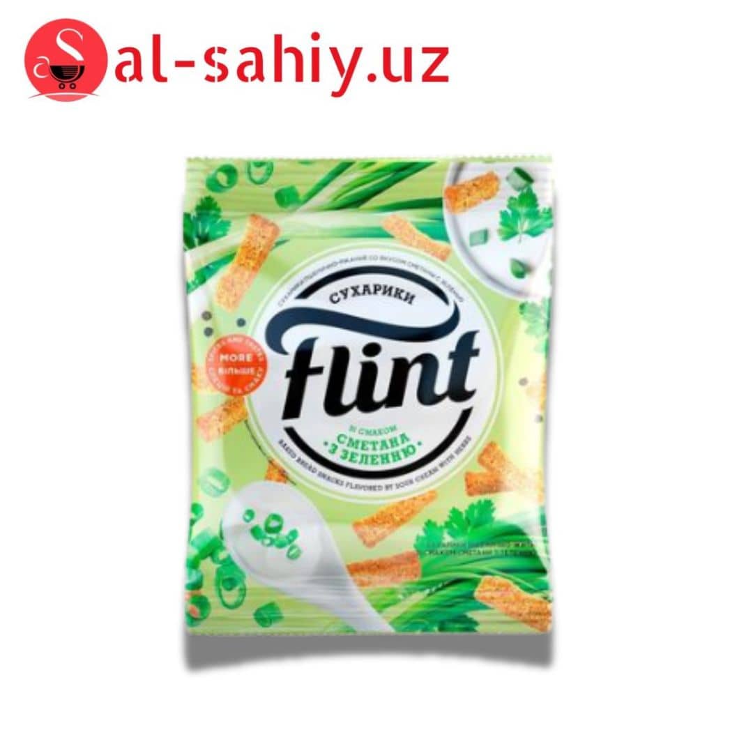 Новый Кириешки Flint  ржаные со вкусом сметана с зеленью 100гр 1