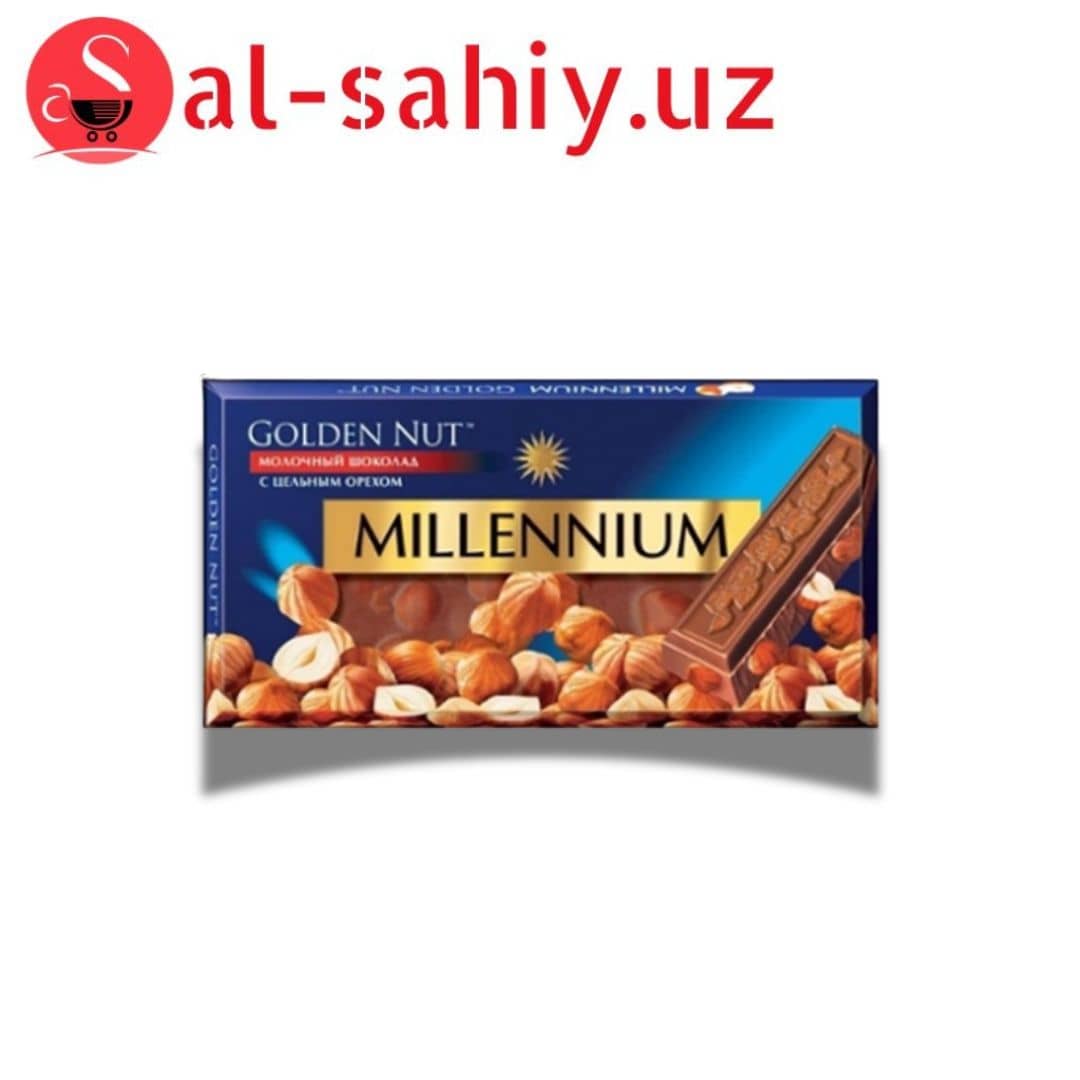 Шоколад  "MILLENNIUM" Gold лесьным орехом 100гр 1