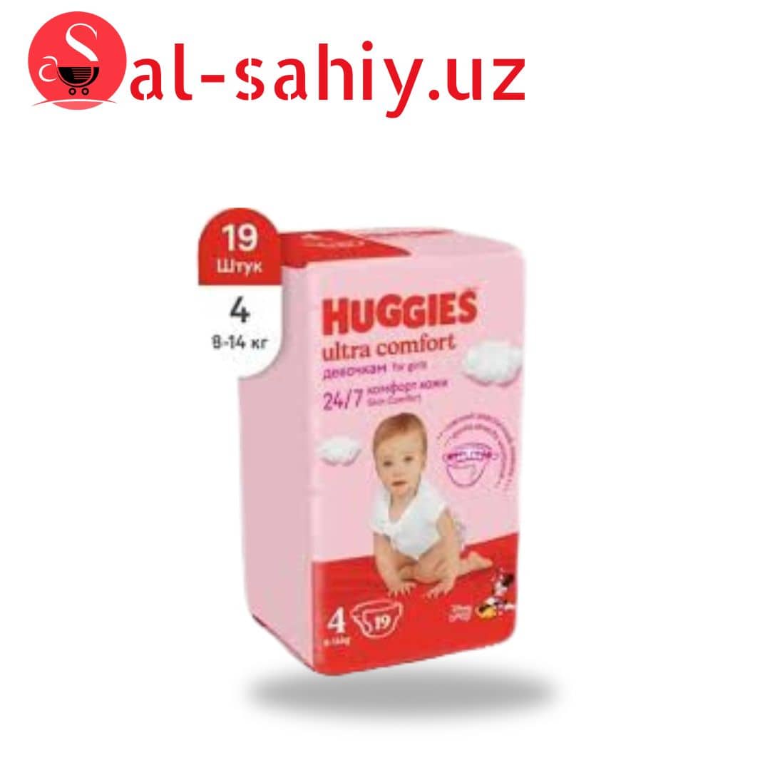 Памперс Huggies Ультра Комфорт Дев. 4 (8-14кг) 19шт 1