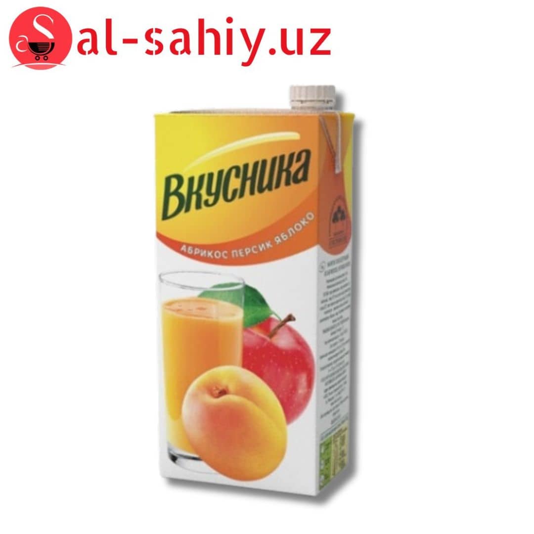 Сок "Вкусника" Абрикос персик яблоко  0,95л 1