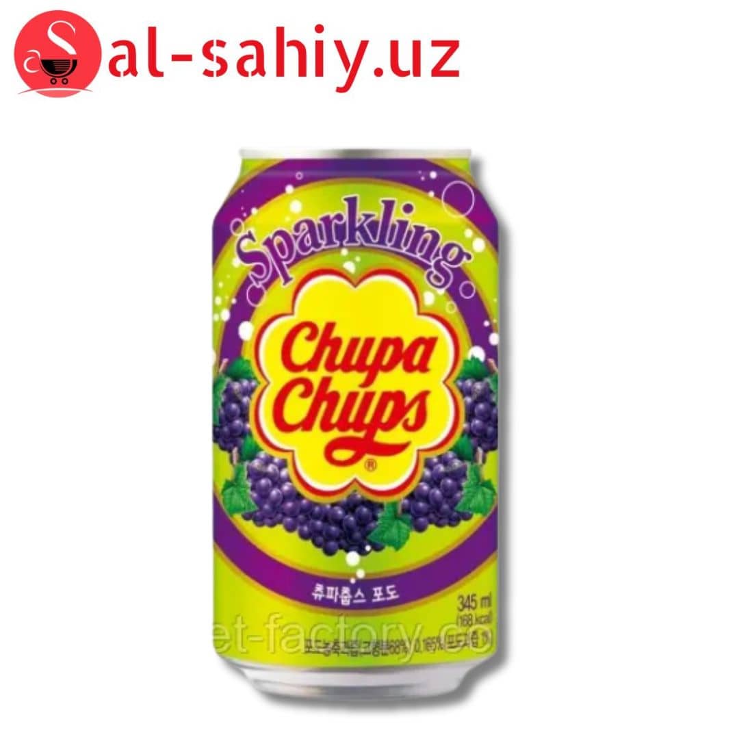 Напиток безалкогольный сильногазированный Chupa Chups Grape 345ml 1