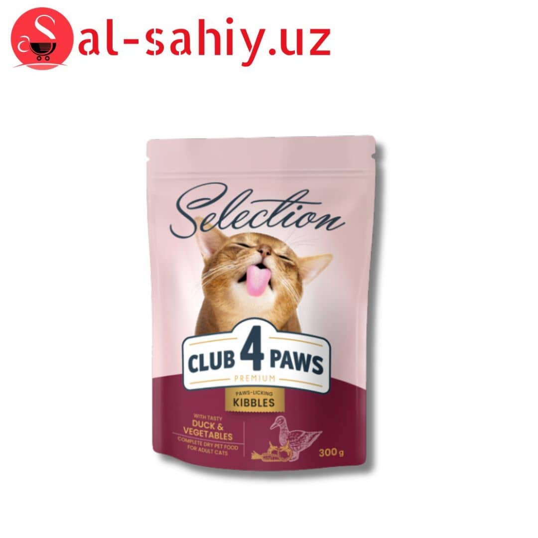 Сухой корм для кошек Club 4 Paws Премиум. С уткой и овощами 300 г 1