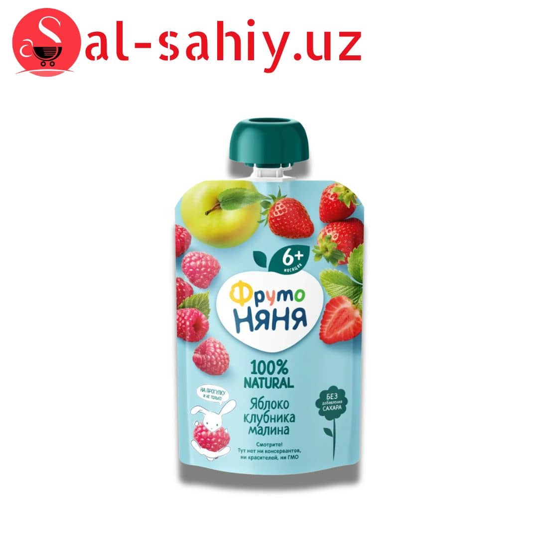Фруто Няня 90 г яблоко клубника малина 1