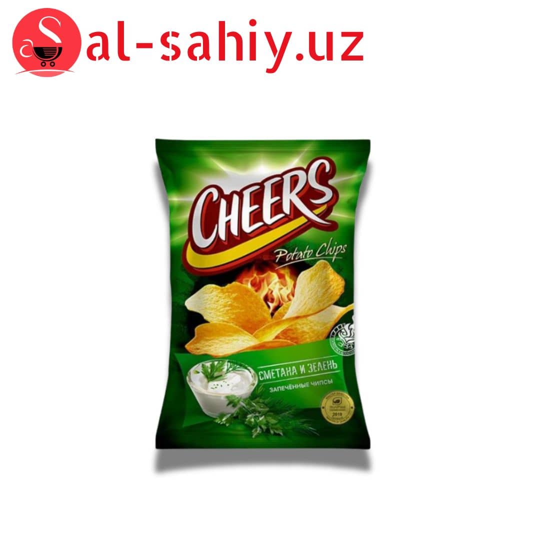 Новый  Чипсы Чеерс со вкусом сметана и зелень  210гр 1