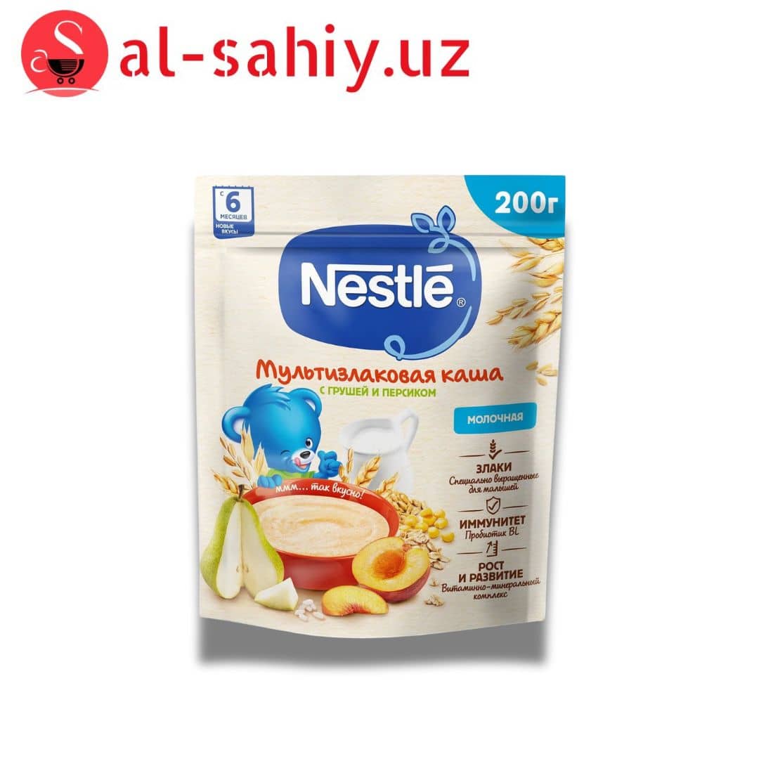 NESTLE Каша пшеничная молочнаяn груша персиком 1