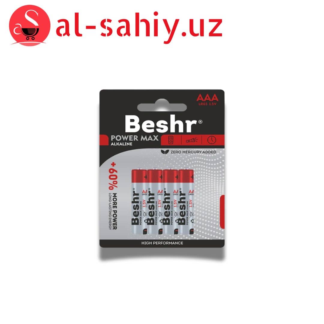 Батарейка Beshr AAA LR03 1.5V (красный) 1