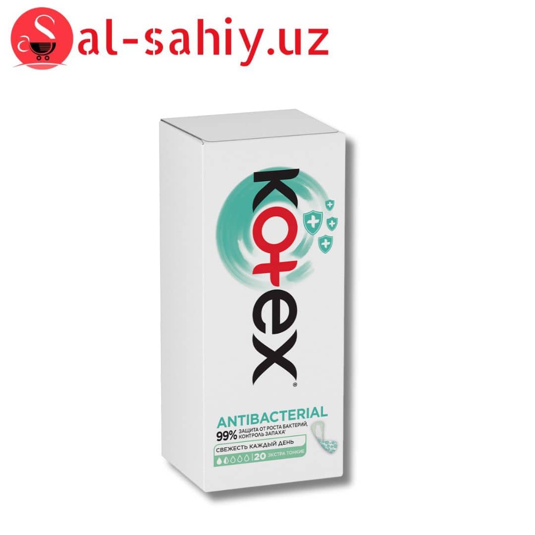 Ежедневные гигиенические прокладки Kotex Antibac Extra 20шт 1