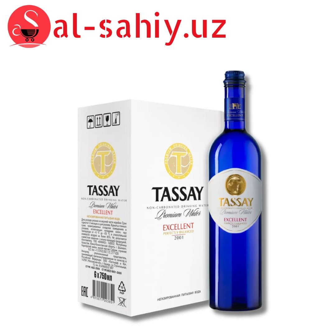 Вода минеральная  негаз,"TASSAY" Excellent 0,75 мл 1