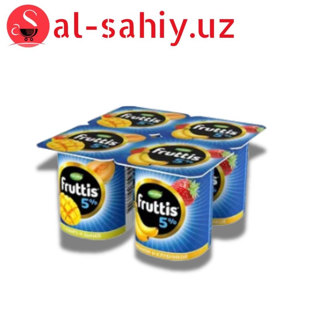 Йогурт "Fruttis 0,5%" с Дыня-Манго/Банан-Клубника 115гр 1