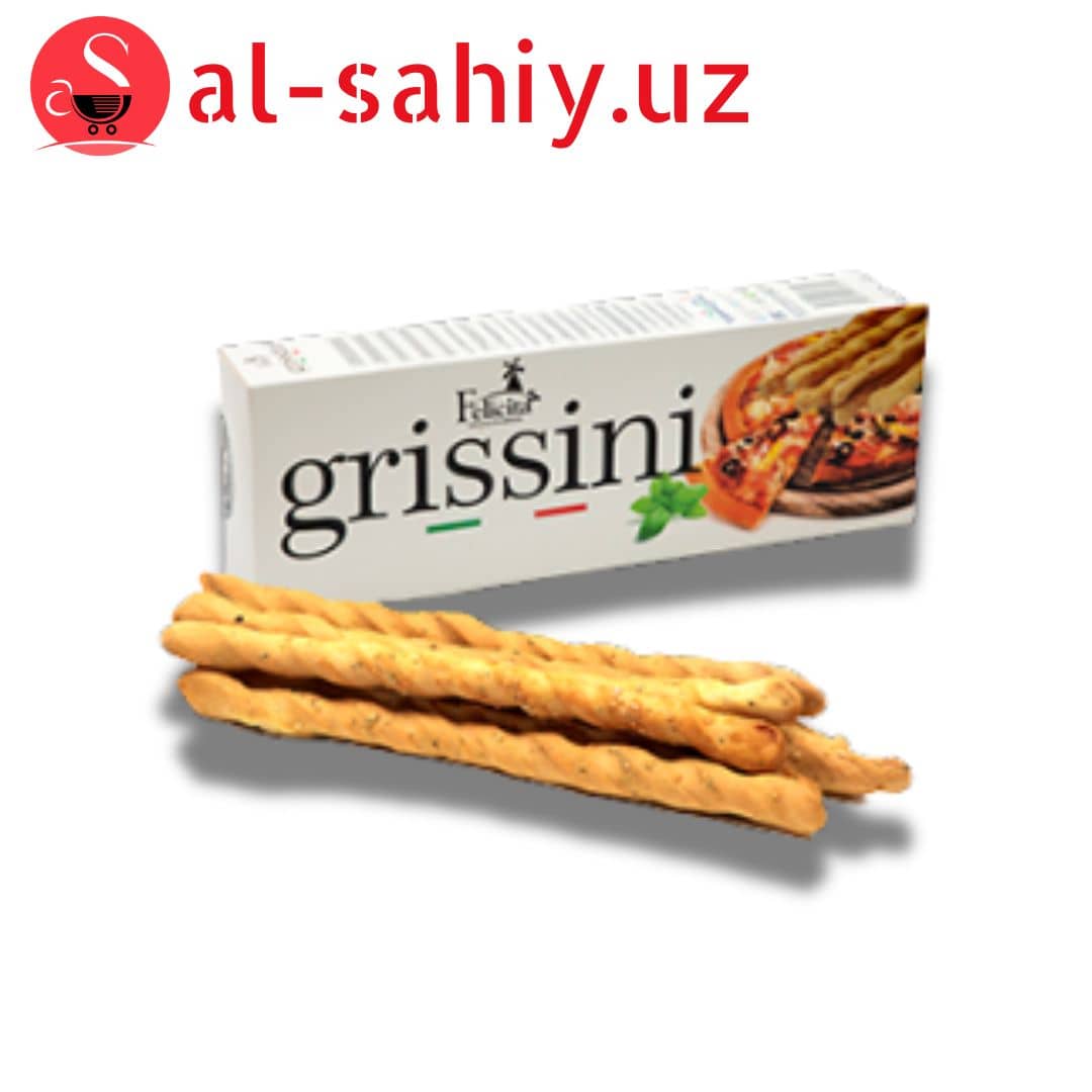 Хрустящие хлебные палочки Grissini со вкусом пицца 180гр 1