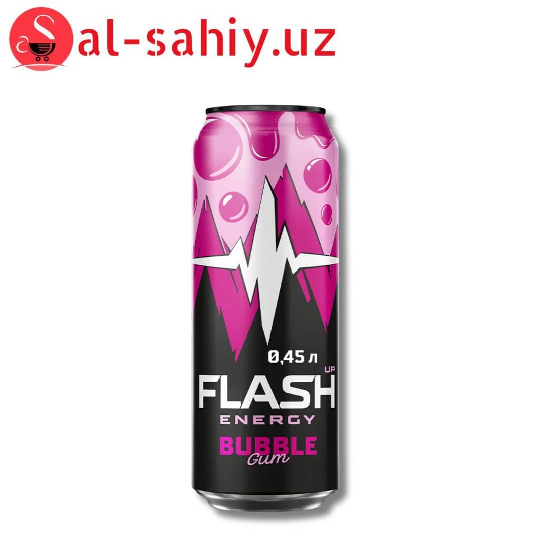 Энергетик "Flash up" Bubble gum с кофеином и таурином  0,45l 1