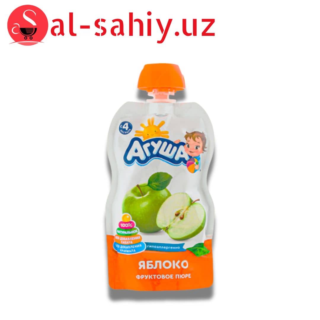 Фруктовое пюре "Агуша" "Яблоко" 90г 1