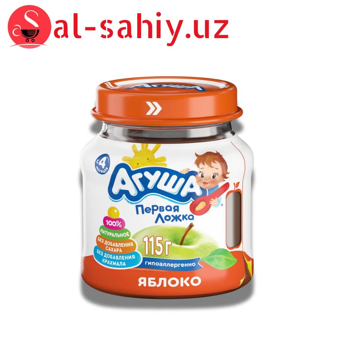 Фруктовое пюре "Агуша" "Яблоко" 115г 1