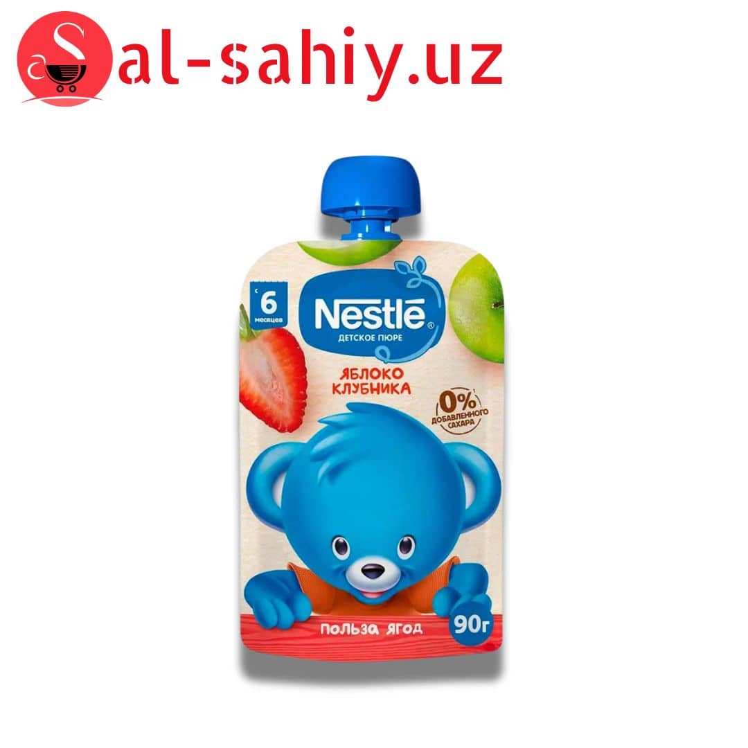 Пюре Nestle Яблоко-Клубника 90гр 1