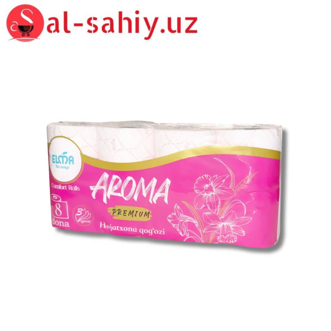 New Туалетная бумага Premium 8-п Aroma 3-Слой  Elma 1