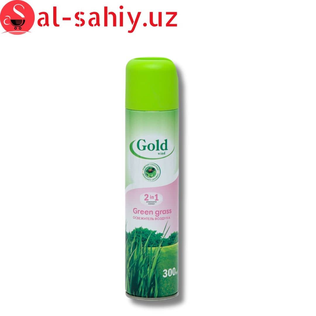 Освежитель воздуха "Gold Wind" Green grass 300мл 1