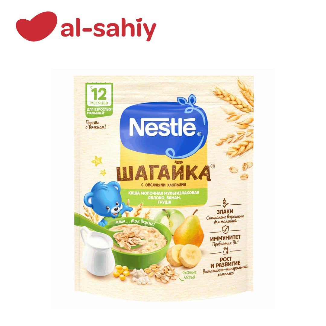 Nestle шагайка груша яблоко и бананом 190 г 1