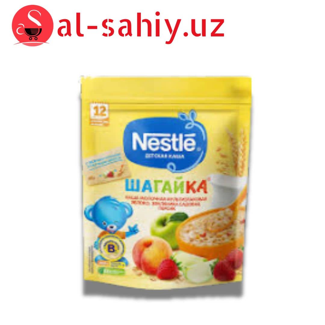 Nestle Каша 5 злаком ЯблокоЗемляникаПерсик 200гр 1