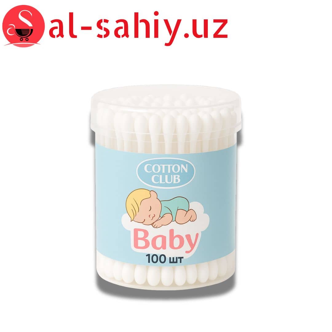 Ватные палочки "Cotton club Baby" 100 шт (круглом) 1