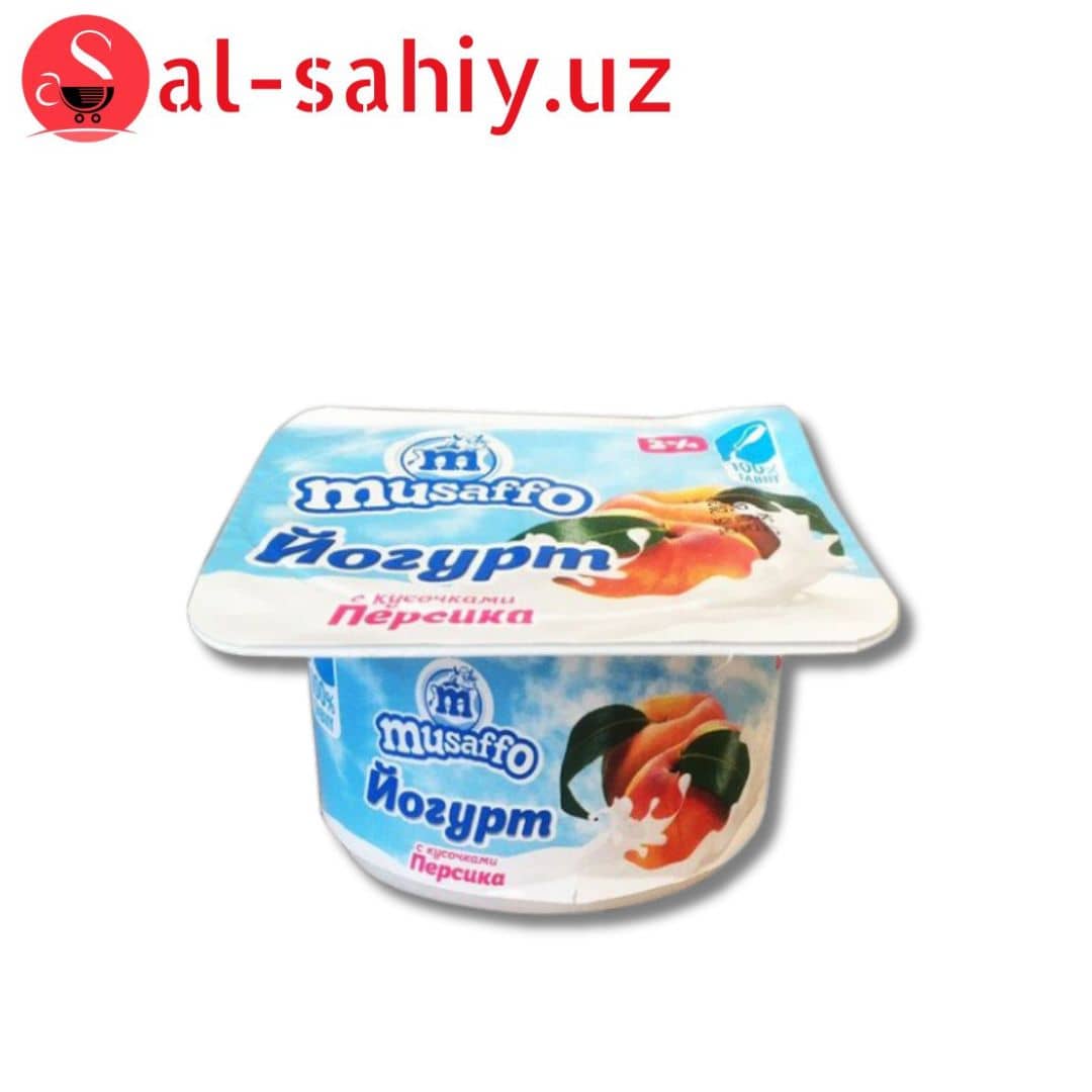 Йогурт густой с кусочками Персик  Musaffo 110 гр 1