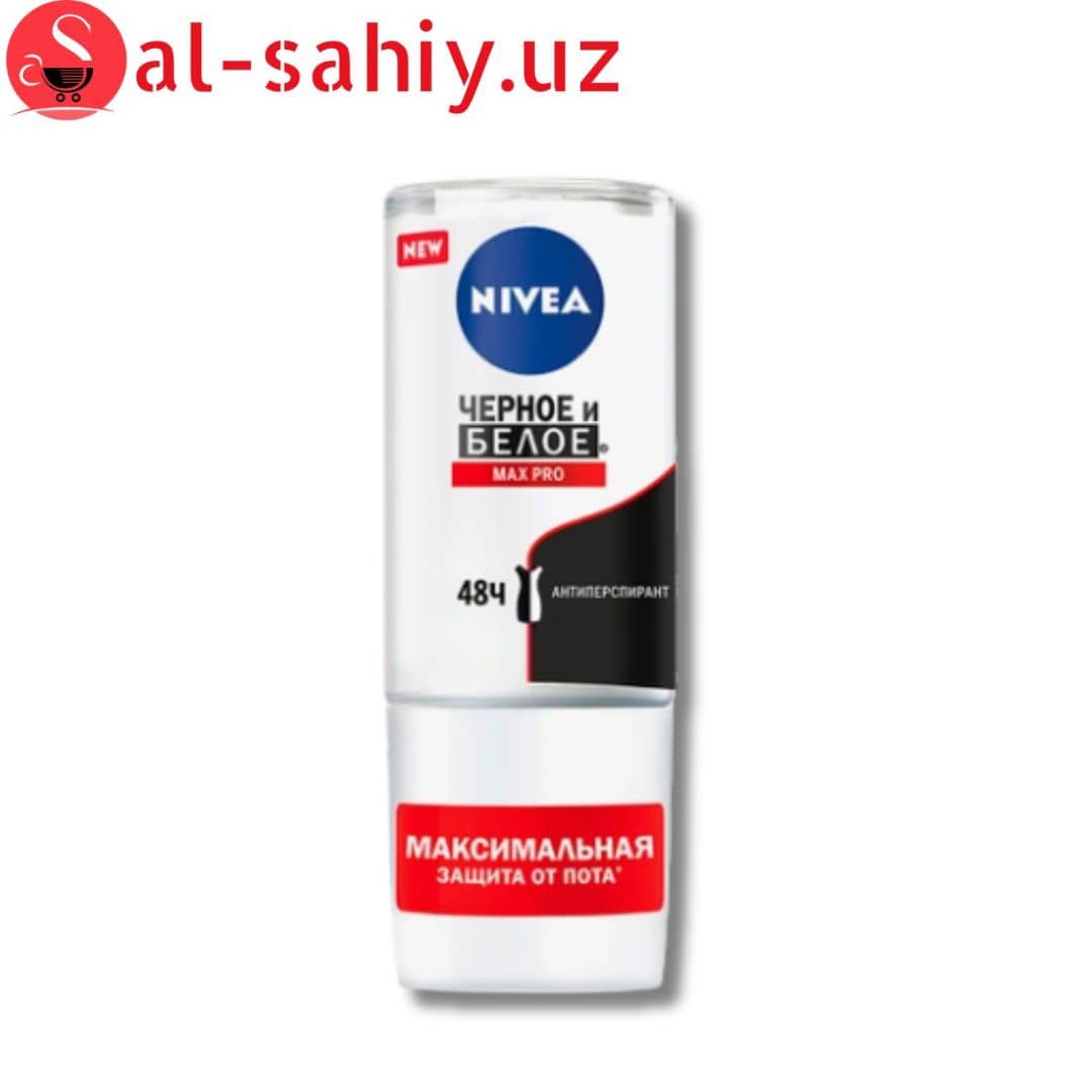 Антиперспирант Ролик  NIVEA черное и белое Max Pro 50мл 1