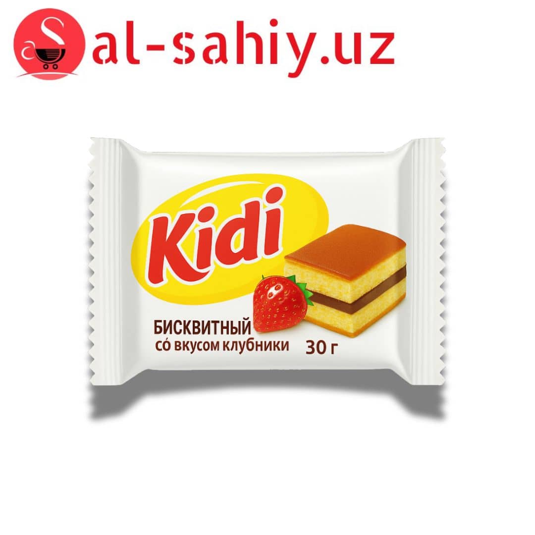 Бисквитный  "Kidi" со вкусом клубники 30гр 1