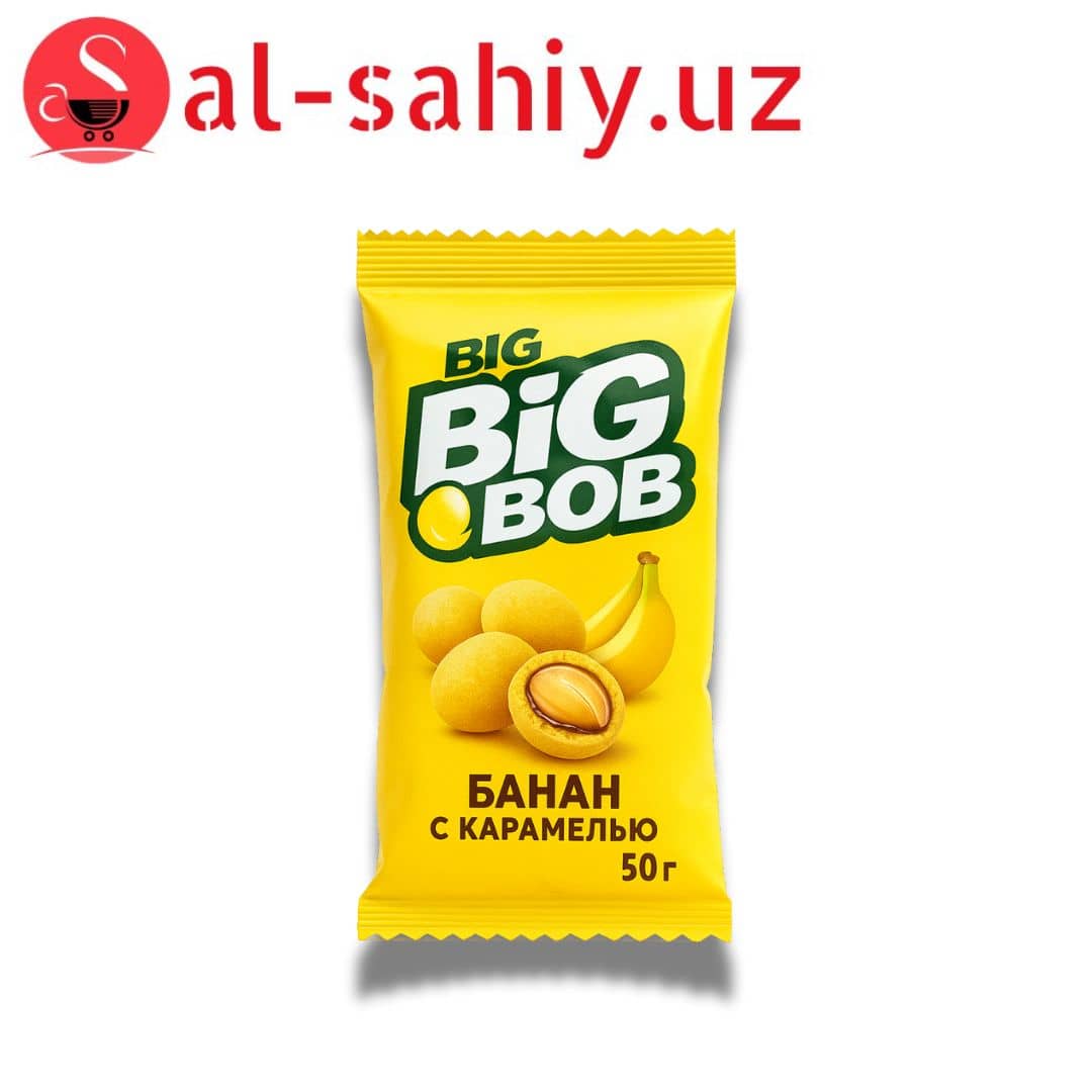 Арахис в оболочке "Big Bob" со вкусом банана с карамелью 50гр 1