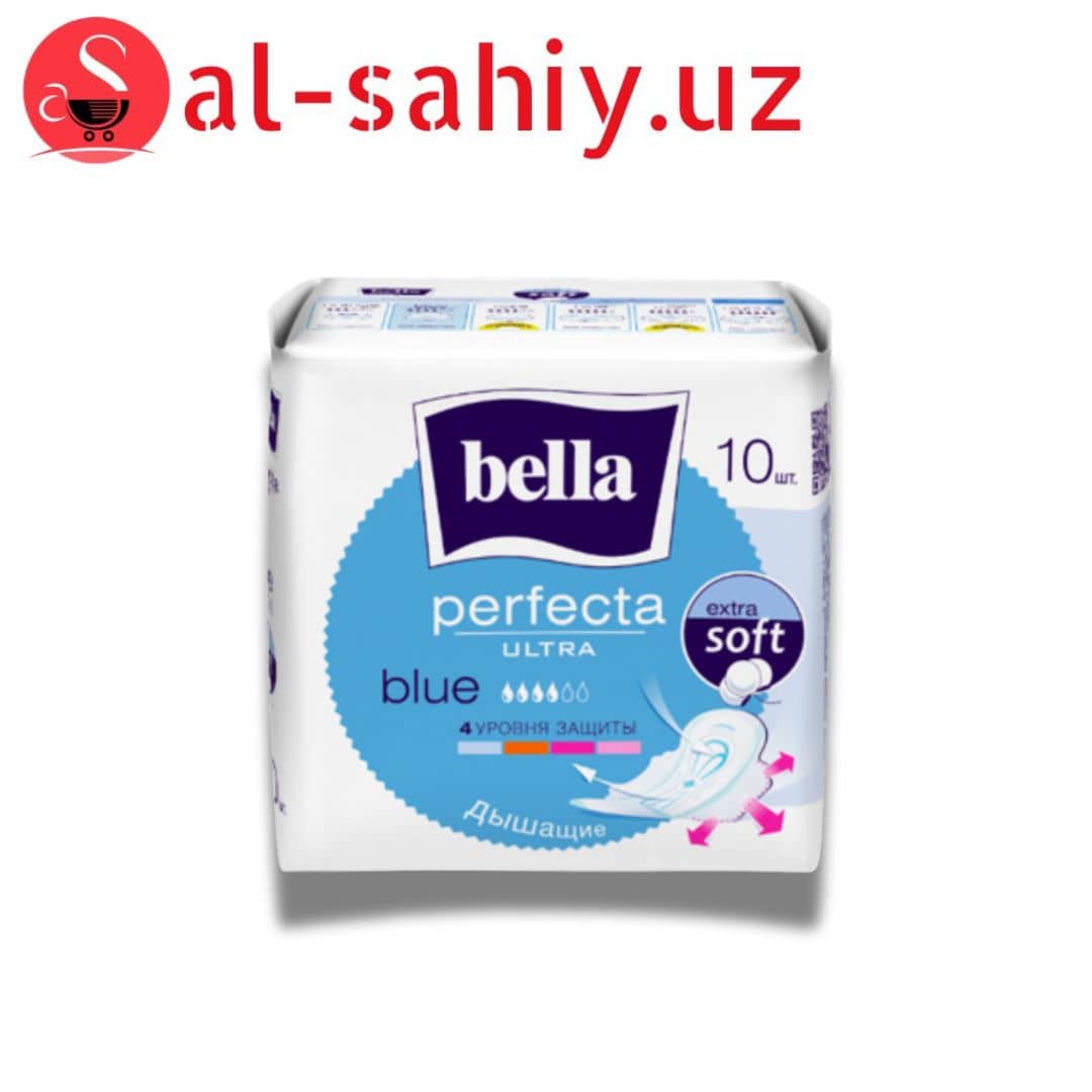 Прокладки ж/впит многосл. фикс клеев слоем Bella Perfecta Ultra Blue 10шт 1