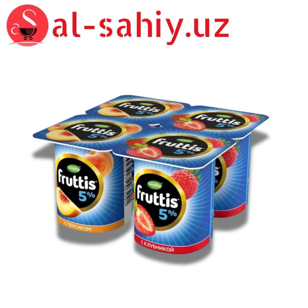 Йогурт "Fruttis 0,5%" Клубника/Персик 115гр 1