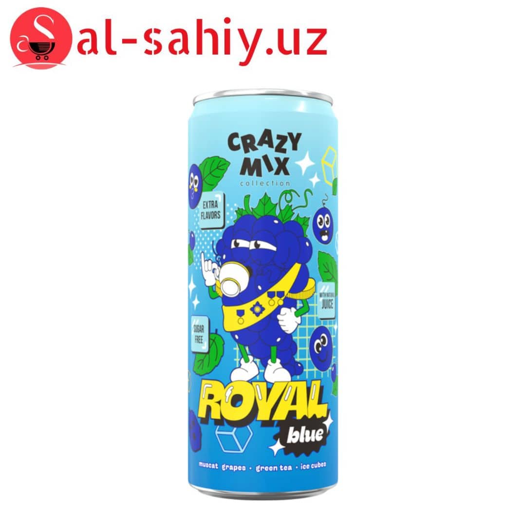 Напиток безалкогольный "CRAZY MIX"  Royal blue  0,33л 1
