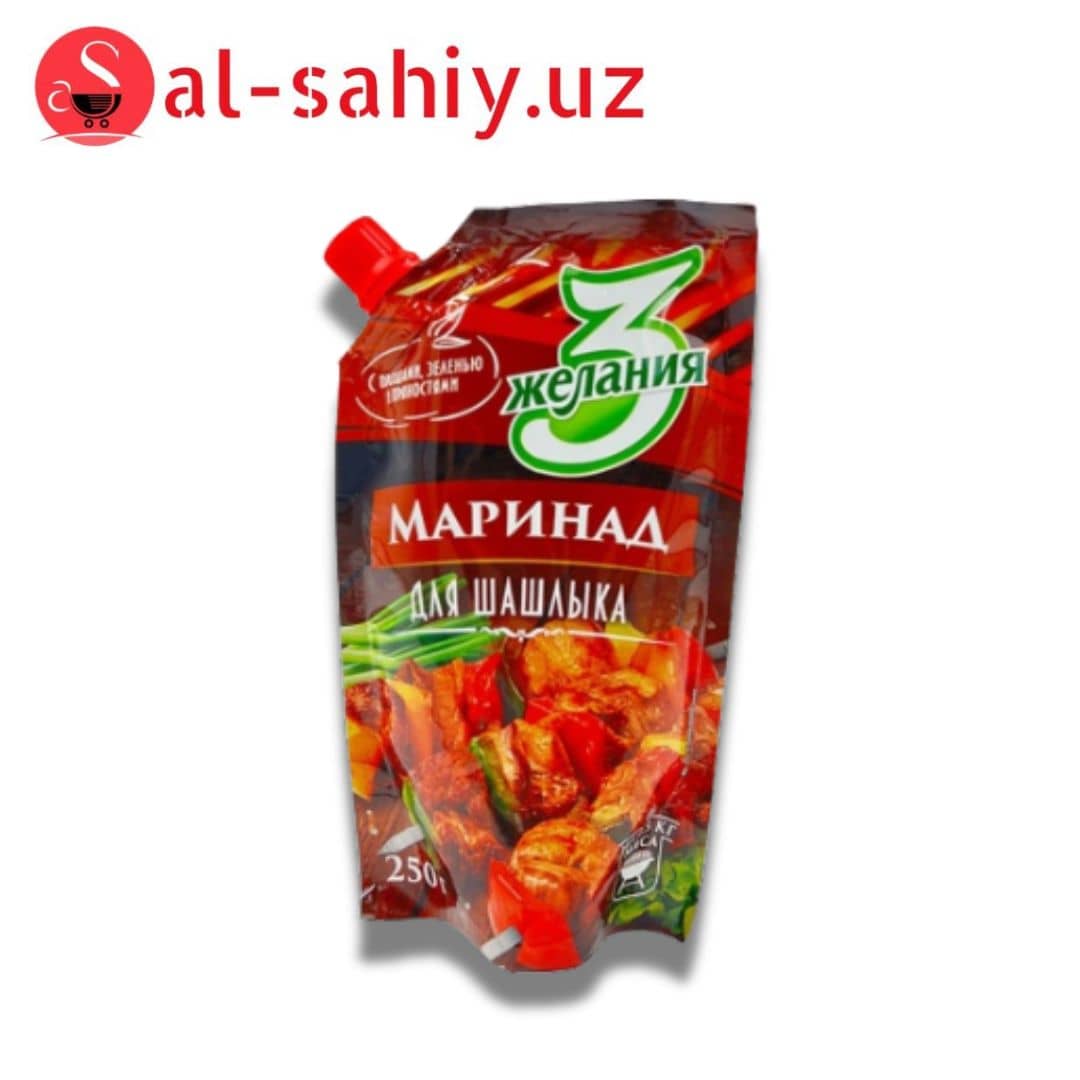 Соус к шашлыку. Соус томатный. Пастеризованный, "3 Желания", 250 г 1