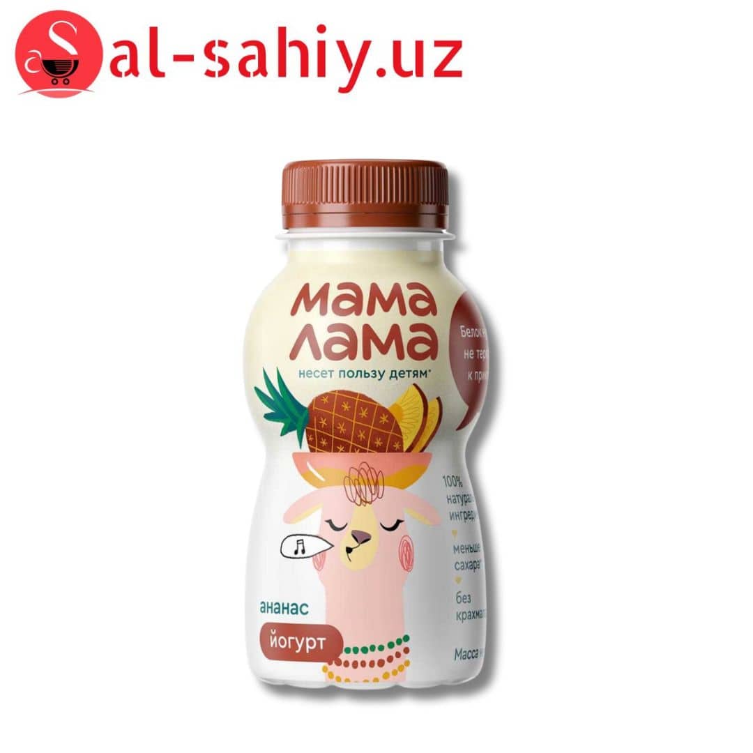 Йогурт Мама-Лама с ананасом 200гр 1