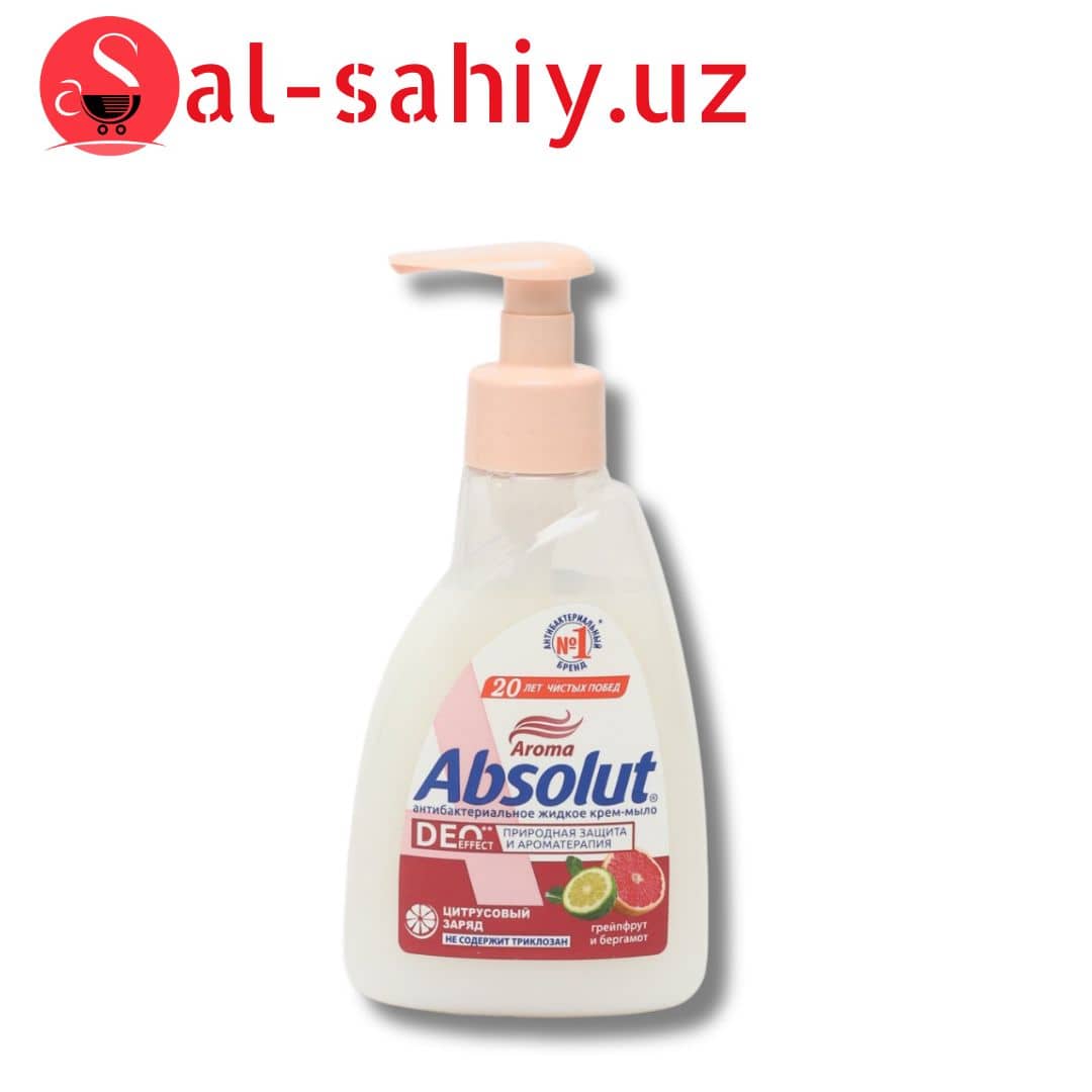 Антибактериальное жидкое мыло Absolut грейпфруит и бергамот 2в1 250гр 1