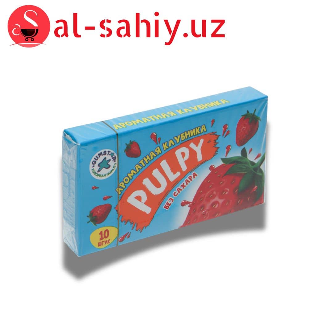 Жевателная резинка PULPY  "Ароматная клубника" 1