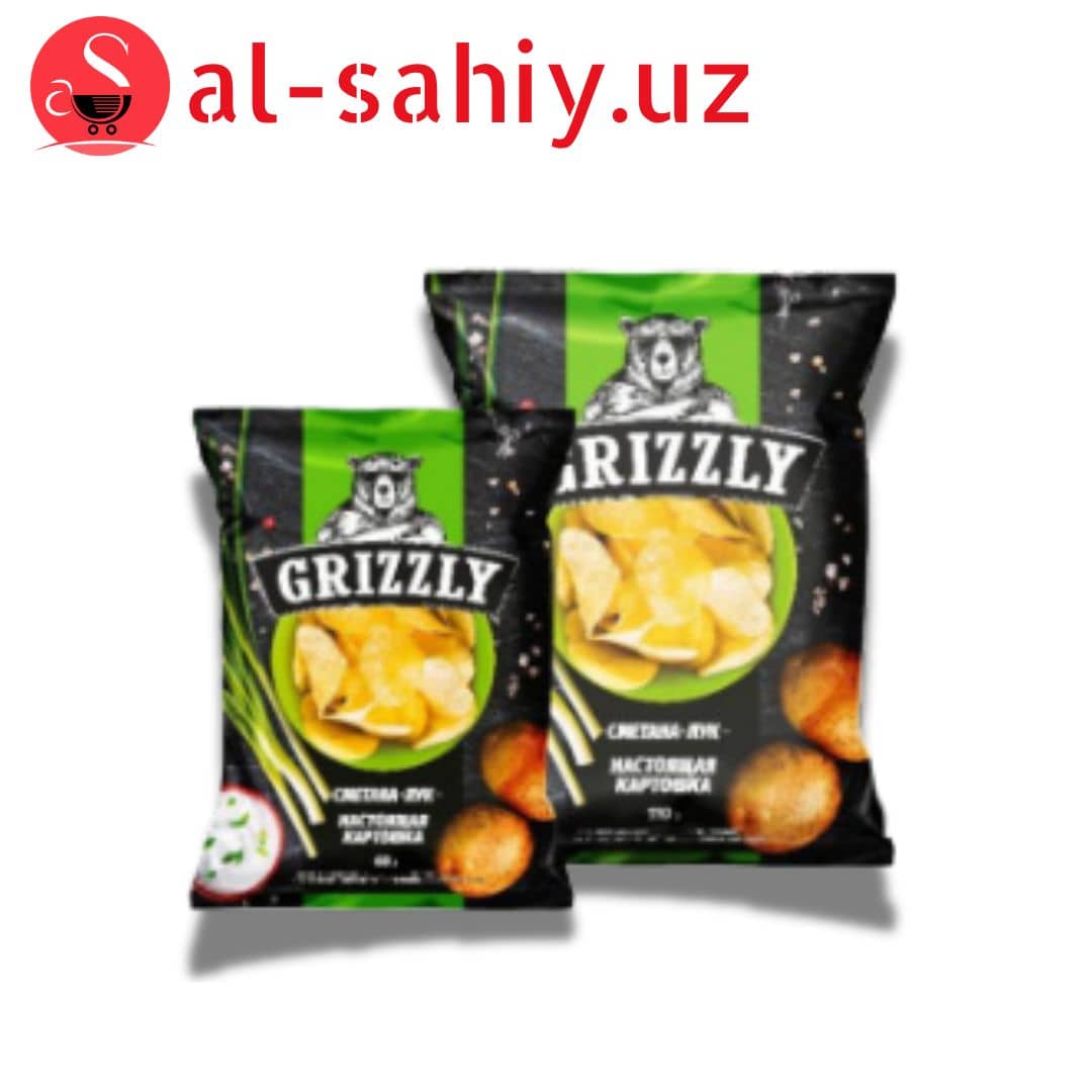 Чипсы Grizzly со вкусом сметана -лук  110гр 1
