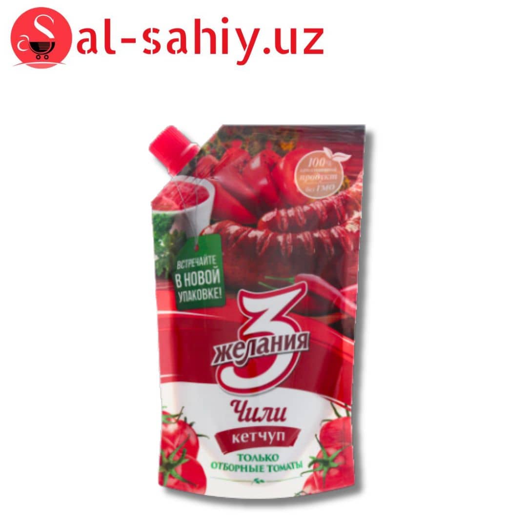 Кетчуп Чили. Пастеризованный. "3 желания", 250 г 1