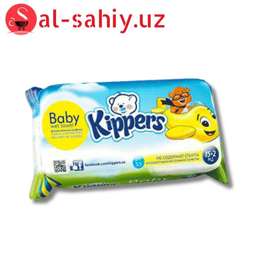Детская Влажные салфетки Kippers-15+2 шт 1