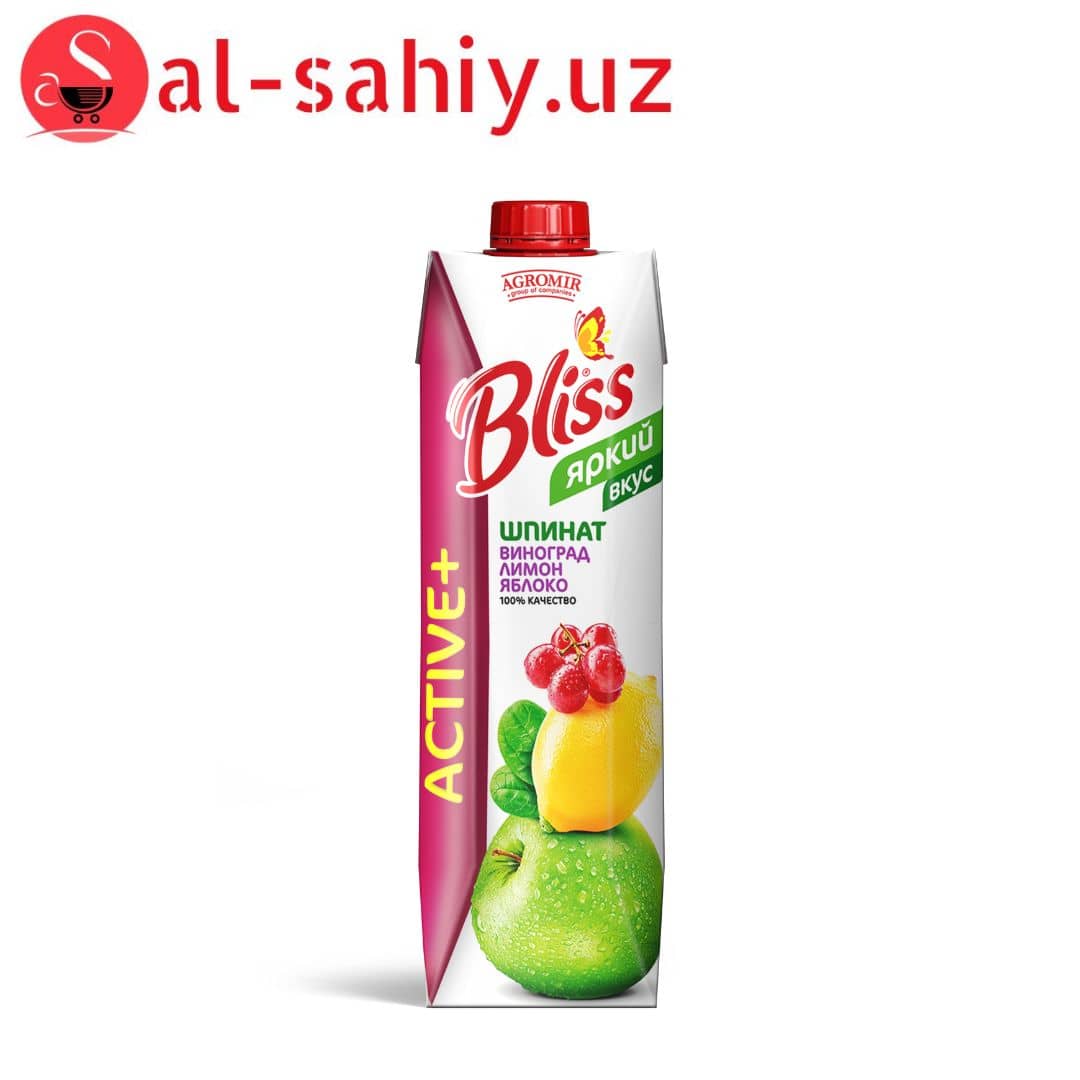 Сок Bliss DETOX Шпинат Виноград Лимон Яблоко 1л 1